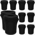 Tanlade 10 Pcs 55 Gallon Stretch Spandex Trash Can Covers Round, Black by Tanlade
