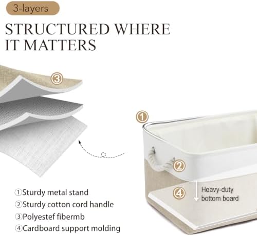 15.7x11.8x8.26 Inch Fabric Large Storage Bins with Handles 6 Pack - Image 2