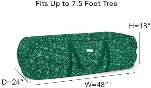 Covermates Christmas Tree Storage Bag, Green Snowflake - Image 3