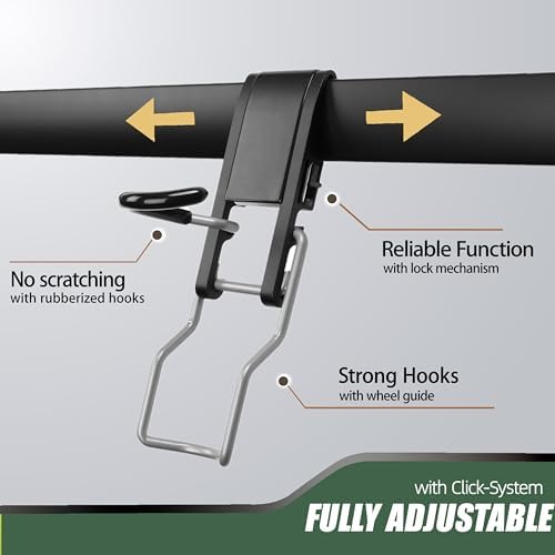 Wall 2/3/4 Bike rack, Fits Max 3 Inch for Mountain Bike eBike, 110 lbs Weight Capacity, with Helmet Hook, Modular Hook Track Design Heavy duty Wall mount Bicycle Hanger for Garage Storage - Image 2