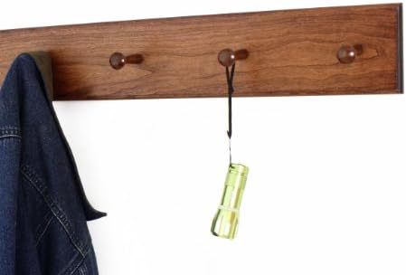 Cherry Shaker Peg Rack 4.5" Extra Wide (Mahogany, 18" x 4.5" with 3 pegs) - Image 2
