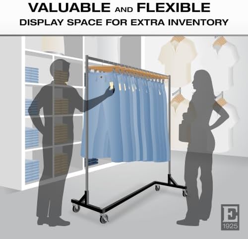 Econoco Economy Z-Rack, Collapsible, Black, 64" L x 24" W x 70" H - Image 6