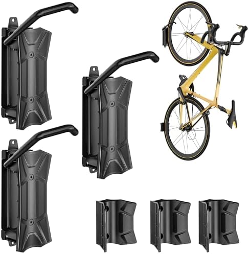 monTEK Heavy Duty Swivel Bike Wall Mount Holds Up to 77lbs, 3 Pack by monTEK