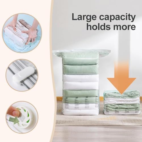 No Pump Vacuum Storage Bags, 3D Vacuum Compression Bags, 28"×20"×12"(4) - Image 3