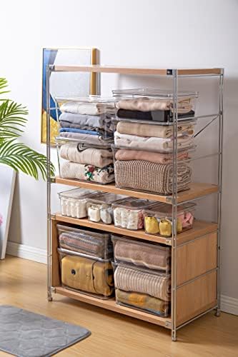 Storage Bin Organizer | Storage Organizing Container (Lid Not Included), 17 Liter, Set of 4, Clear - Image 7