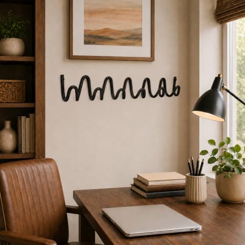Coat Rack Wall Mount, Modern Wave Metal Wall Hooks - Image 7