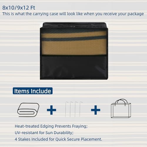 GAOMON 8x10 Modern Lines Reversible Outdoor Rug Waterproof Geometric Striped Plastic Straw Outdoor Rug UV-Resistant Portable Outdoor Large Carpet Mat for Camping Patio Balcony Picnic Black Brown - Image 7