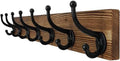 WEBI Rustic Coat Rack Wall Mount,30" Long 7 Cast Iron Coat Hooks Wall Mounted,Heavy Duty Wood Wall Coat Hanger Hooks for Hanging Coats,Jacket,Clothes,Backpack,Farmhouse,Brown by WEBI