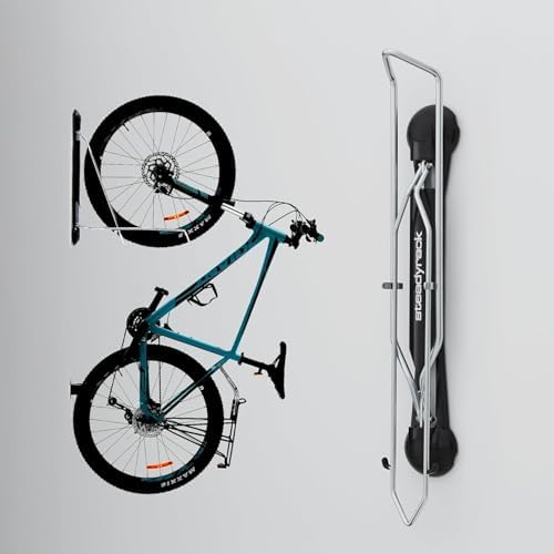Steadyrack Bike Rack for Road Bikes - The Original Wall Mounted Vertical Bike Storage - Fits Narrow Tires - Space Saving Pivot Design - Heavy-Duty Steel Rack for Indoor Garage, Apartment or Home Use - Image 3