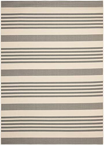 SAFAVIEH Courtyard Outdoor Area Rug 8x10, Large Grey & Bone CY6062-236 - Image 3