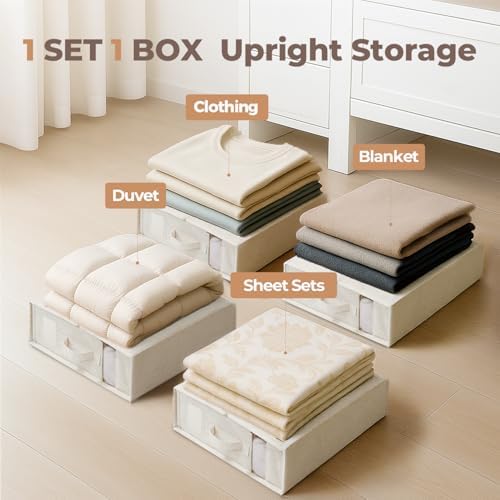 Cotton Linen Sheet Organizers and Storage, 12Pack Off-White - Image 6
