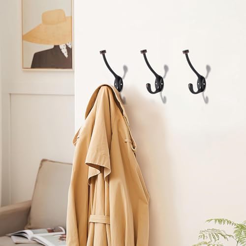 khtumeware The 10 Pack 5-1/2 inch Oil Rubbed Bronze Coat Hook Venetian mudroom Hooks is Suitable for bathrooms, Behind Doors, bedrooms, and is a Towel Robe Hooks for Both Household and Commercial use - Image 3