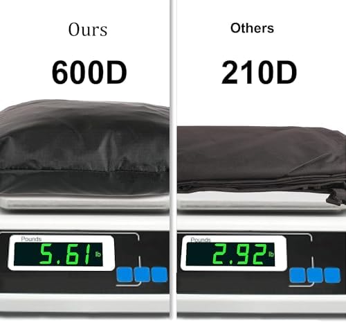 Picnic Table Cover Waterproof 70 / 72 Inch 600D Oxford Outdoor Table Cover with Bench Covers for Winter Black (6FT-70/72inch（Black）) - Image 4
