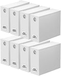SpaceAid 8 Pack Bed Sheet Organizers and Storage, Foldable Organizer for Linen Closet, Sheets Set Folder Keeper with Window XL (Queen & King Size) Organizing Bedding Container, White 91ZDSN-SL24-W8 by SpaceAid