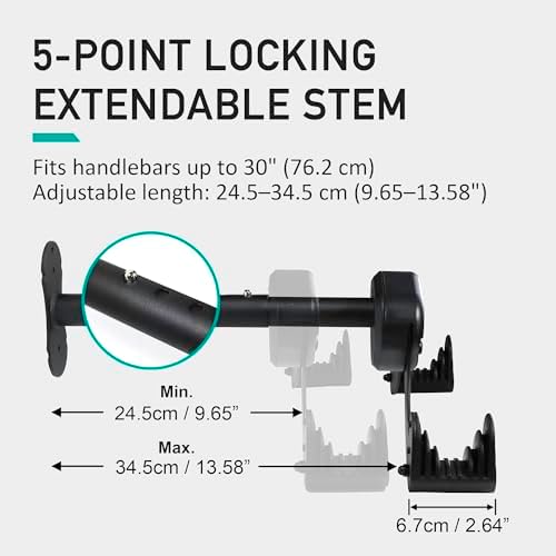 Buffalo Bike Wall Mount Rack – Adjustable Heavy-Duty Horizontal Indoor Hanger for Road, Mountain & Hybrid Bikes up to 48.5 lbs / 22 kg, Space-Saving Garage & Apartment Storage - Image 4