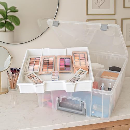 Best Kept Super Satchel Double Deep with Lift-Out Tray, Clear - Image 4