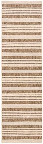 SAFAVIEH Courtyard Outdoor Runner Rug 2'3"x8', Brown & Bone CY6062-242 - Image 3