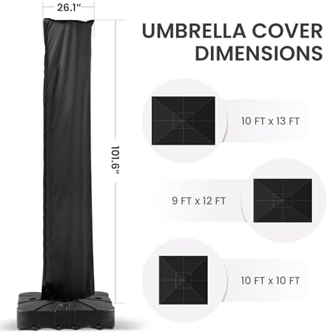 Deconk Patio Cantilever Umbrella Cover Outdoor Offset umbrellas Covers - Image 2
