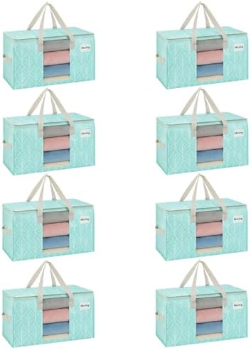 VENO Moving Bags, Wide Open Top, Clear Window, Evergreen, 8 Pack by Veno