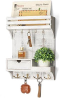 Rebee Vision Key Holder Wall Mount with Drawer for Home Decor, Whitewash by REBEEVISION