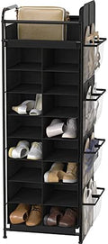 Simple Houseware 16 Cube Shoe Stand Tower Rack 8 Tier, Black by SimpleHouseware