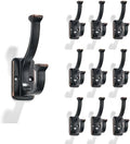 10 Pack 4-1/2inch Oil Rubbed Bronze Coat Hooks zinc Alloy venetian mudroom hooks, Strong Load-Bearing for Bedroom Entrance wall, Hanging Clothes Hanger Behind the Door, Bathroom towel robe hooks by cabinethardware