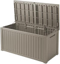Outdoor Storage Box Waterproof, 200 Gallon Lockable Resin Deck Box Large, Patio Storage Bin for Pool Accessories Cushion Furniture, Garden Tools, UV-Resistant Outside Delivery, Gray by GraceYourYard