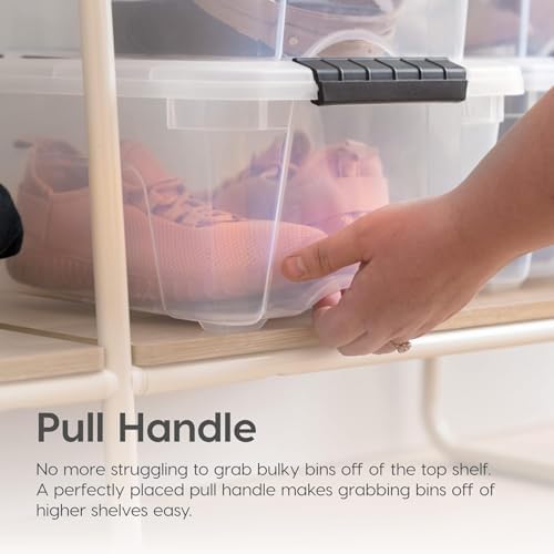 IRIS USA 4-Pack 32 Quart Storage Bins with Lids, Clear - Image 4