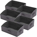 TENABORT 5 Pack Trapezoid Large Foldable Closet Storage Bins with Handle, Fabric Storage Organizer Cube Cloth Containers Linen Box Shelf Baskets for Clothes Clothing Shelves Wardrobe by TENABORT