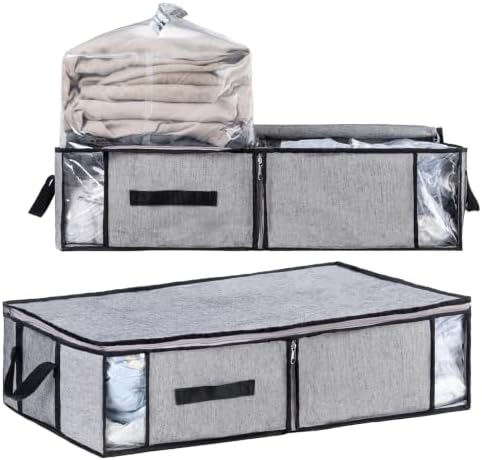 TAILI Under Bed Vacuum Storage Bags for Comforters,41x17.7x6",Retro Grey - Image 2