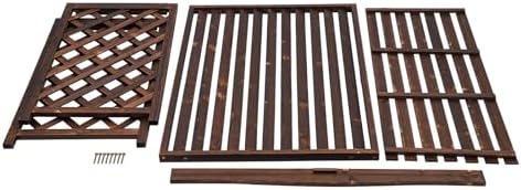 Air Conditioner Fence Screen, Brown AC Covers for Outside to Hide AC & for Outdoor Privacy for Trash Cans, Garden Fences and Pet Fences (110 * 50 * 85 cm) - Image 3