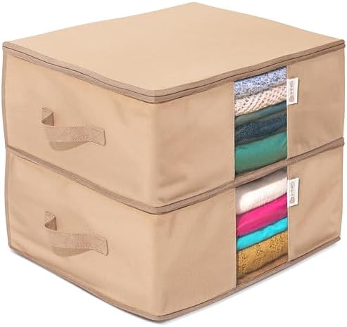 Cedar Clothes Storage Bag Organizer, Protects From Moths, Set of 2, Beige by HOLDN%E2%80%99STORAGE