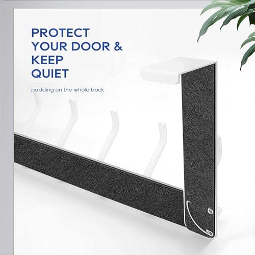 Over The Door Hooks, No Assembly Door Hanger, 2-Pack, White - Image 5