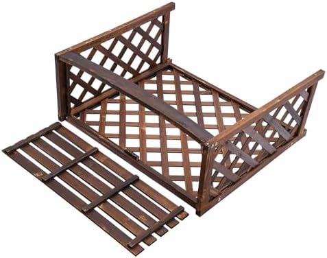Air Conditioner Fence Screen, Brown AC Covers for Outside to Hide AC & for Outdoor Privacy for Trash Cans, Garden Fences and Pet Fences (85 * 35 * 75 cm) - Image 5
