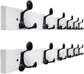 SKOLOO 36-Inch White Wood Coat Rack Wall Mount with 6 Triple Hooks - Ideal for Family Entrances, Classrooms, and Pet Supplies Storage - Perfect Coat Hooks for Wall, Pack of 2 by SKOLOO