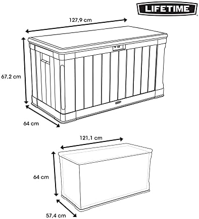 LIFETIME 60186 Heavy-Duty Outdoor Storage Deck Box, 116 Gallon, Desert Sand/Brown - Image 7