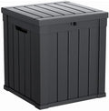 Vixzen 51 Gallon Deck Boxes Outdoor Waterproof, Lockable Resin Storage Box with lid for Furniture Cushions, Weatherproof Containers Outside Storage Boxes for Garden Patio Pool Tools(Black, 51 Gallon) by Vixzen
