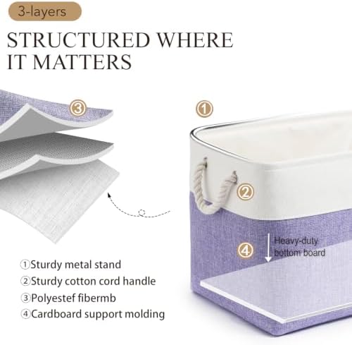 16x12x12 In Foldable Fabric Large Storage Bins with Handle 3 Pack - Image 2