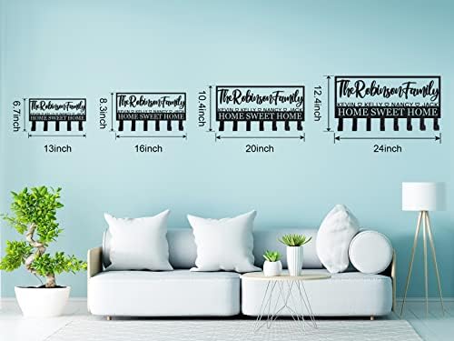 Personalized Family Name Key Holder, Entryway Key Rack, Last Name Key Holder for Wall - Image 6
