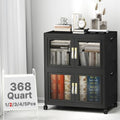 368QT Stackable Storage Bins with Lids, 92Gal Foldable Storage Cabinets by VNVTO