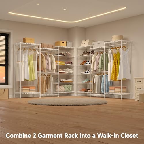 Higeego H12 Heavy Duty Clothes Rack, White - Image 3