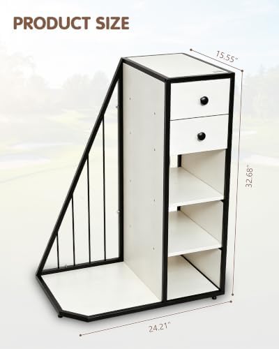Mythinglogic Furniture-Style Golf Bag Organizer with Drawers and Shelves - Image 4