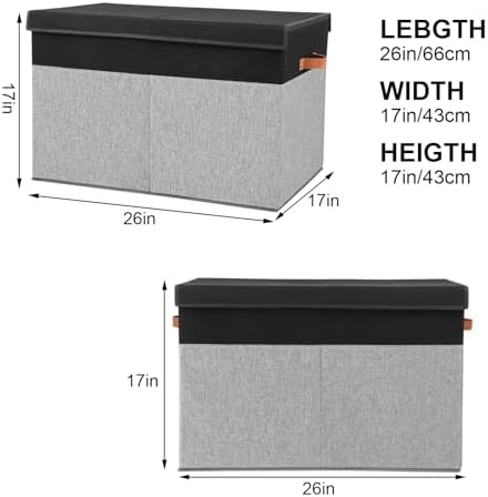 Large Toy Storage Box with Lid, Toy Chest Bin Boxes Basket with Dividers - Image 4