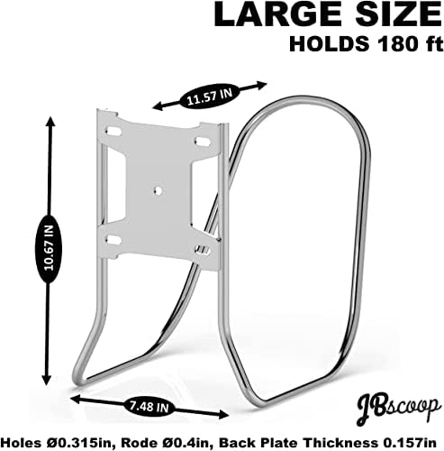JBscoop Large Stainless Steel Hose Holder, Heavy Duty Hose Hanger - Set of 2 - Image 4