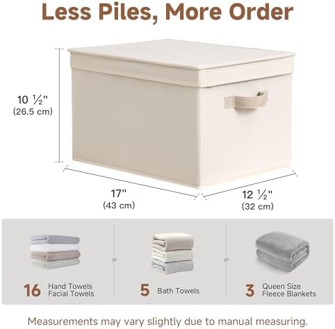StorageWorks Fabric Storage Bins with Lids, Closet Storage Bins - Image 6