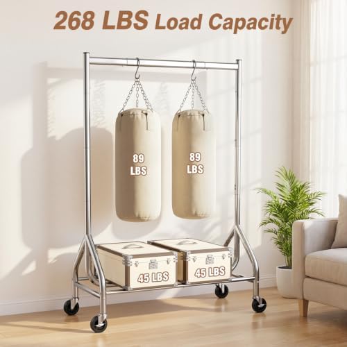 EAGMAK Heavy Duty Clothes Rack Load 268 LBS, 31.5 inch Hanging Rod, Silver - Image 5