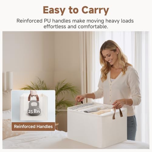 StorageWorks Closet Storage Baskets, Natural Color, Beige, Extra Large, 2-Pack - Image 5