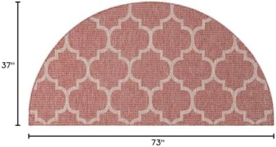 Unique Loom Outdoor Trellis Collection Area Rug (3' 1" x 6' 1" Hearth Rust Red/Ivory) - Image 2