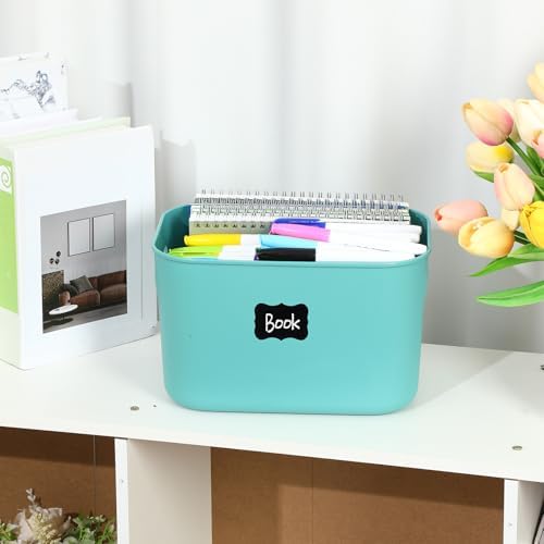 Tanlade 8 Pcs Colorful Plastic Storage Bins for Shelf, 10 x 7 x 6 In - Image 4