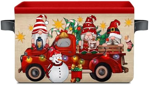 Christmas Baskets,Christmas Dwarf Foldable Storage Bins with Handles, Decorative Cloth Organizer Storage Boxes 2 2piece by Unknown